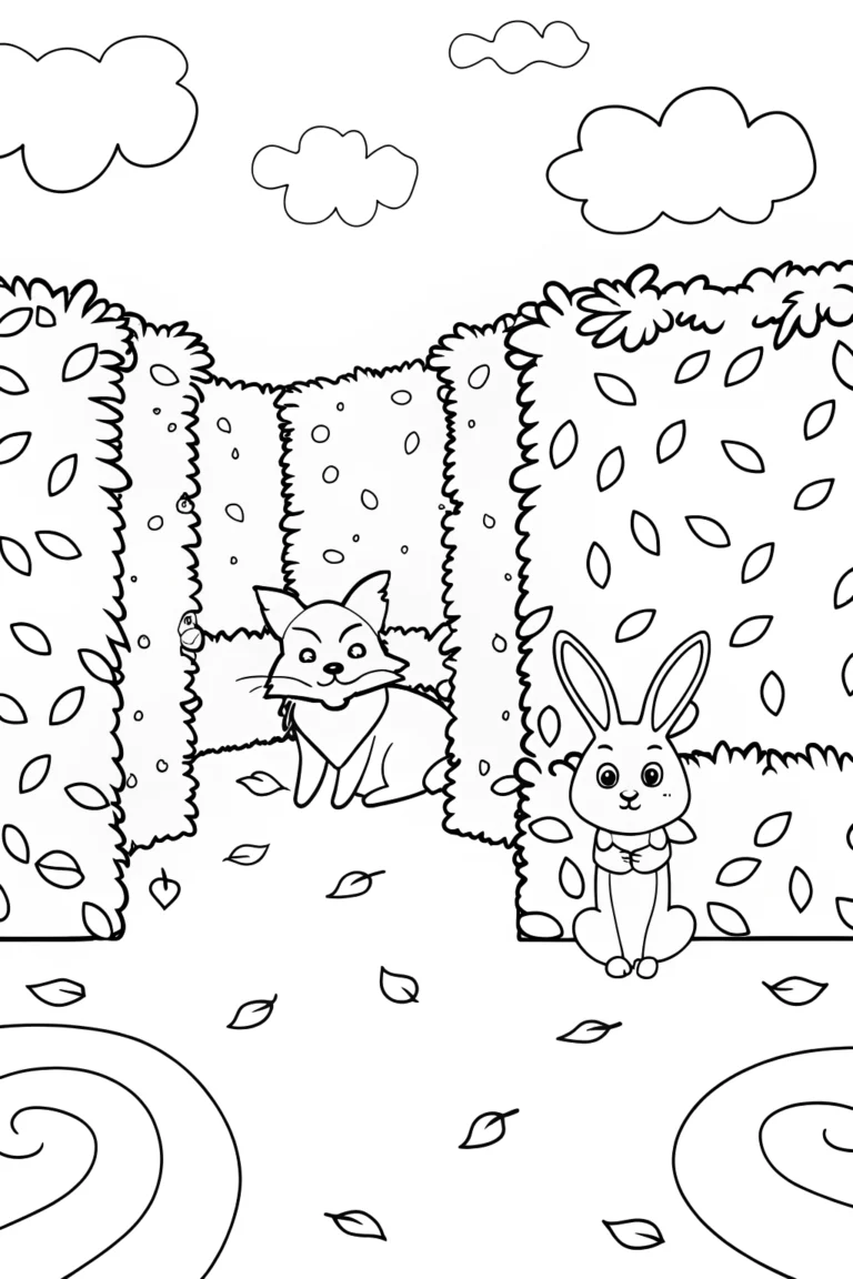 Autumn Adventures in the Leafy Labyrinth coloring pages