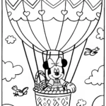Mickey Mouse’s Balloon Adventure Coloring Page
