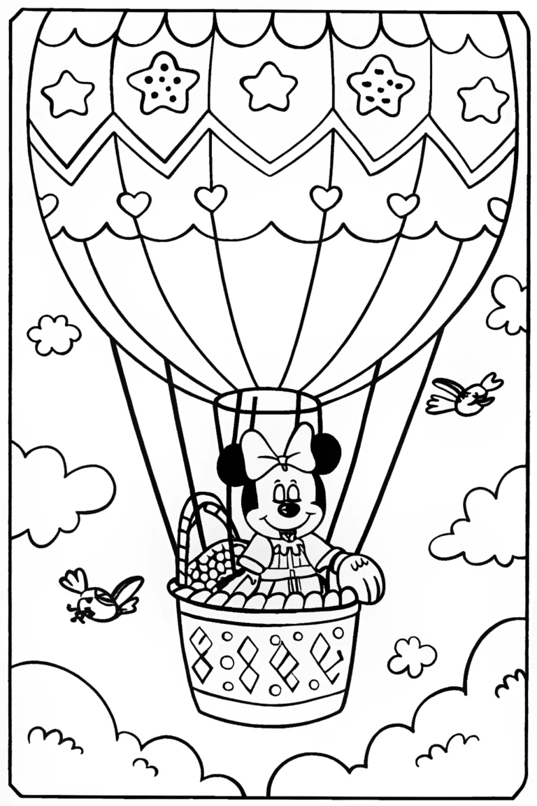 Mickey Mouse’s Balloon Adventure Coloring Page coloring pages