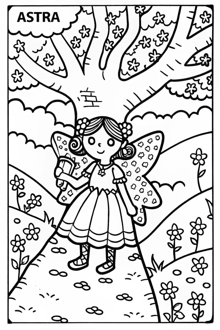 Astra the Fairy Coloring Page coloring pages