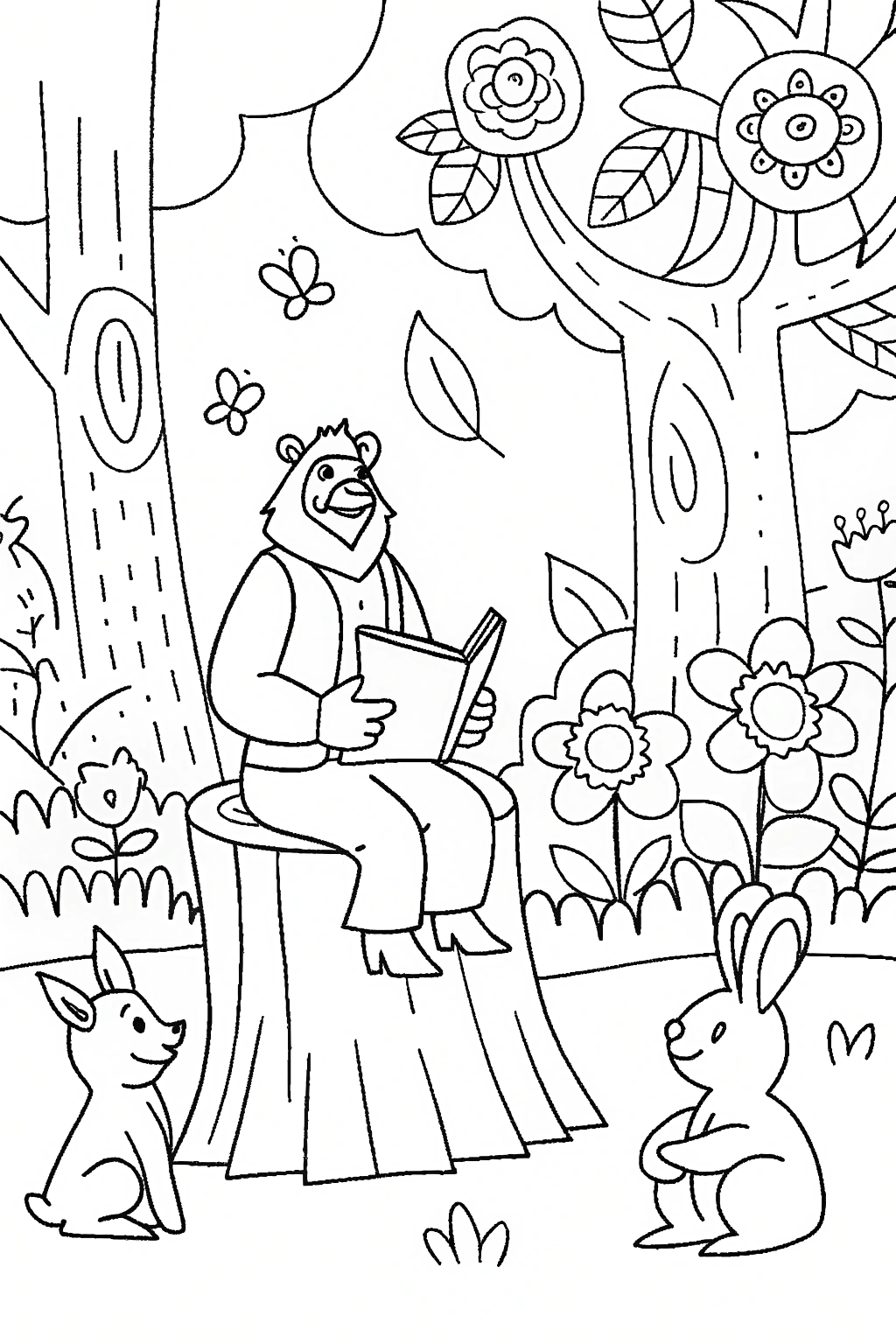The Beast’s Gentle Garden Coloring Page