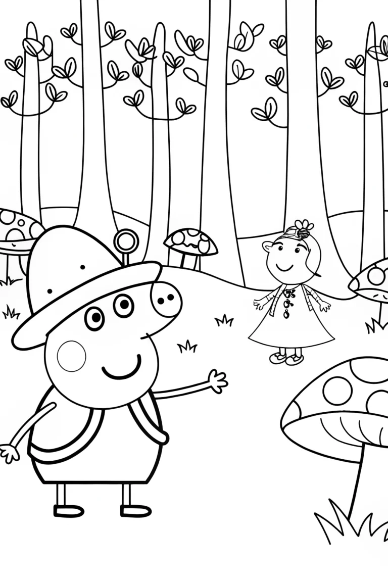 Peppa Pig’s Adventure in the Enchanted Forest coloring pages