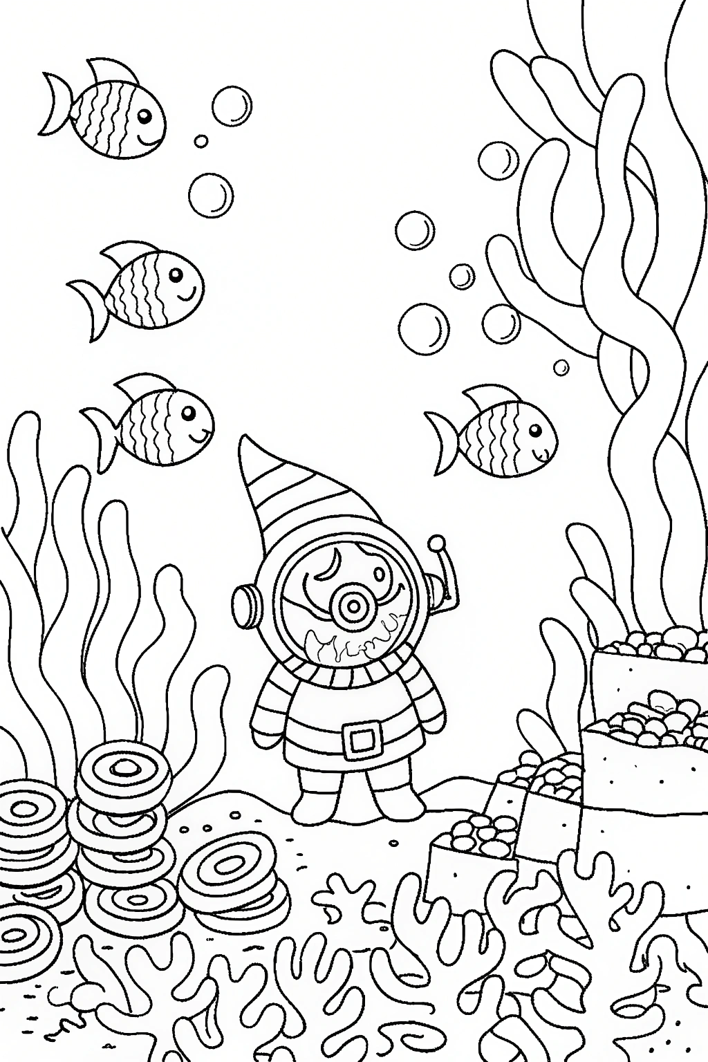 gnome coloring pages
