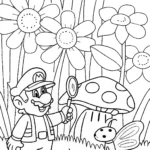 Mario and Luigi’s Insect Exploration Coloring Page