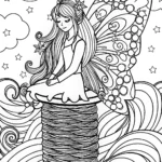 Seraphina the Dream Weaver Coloring Page