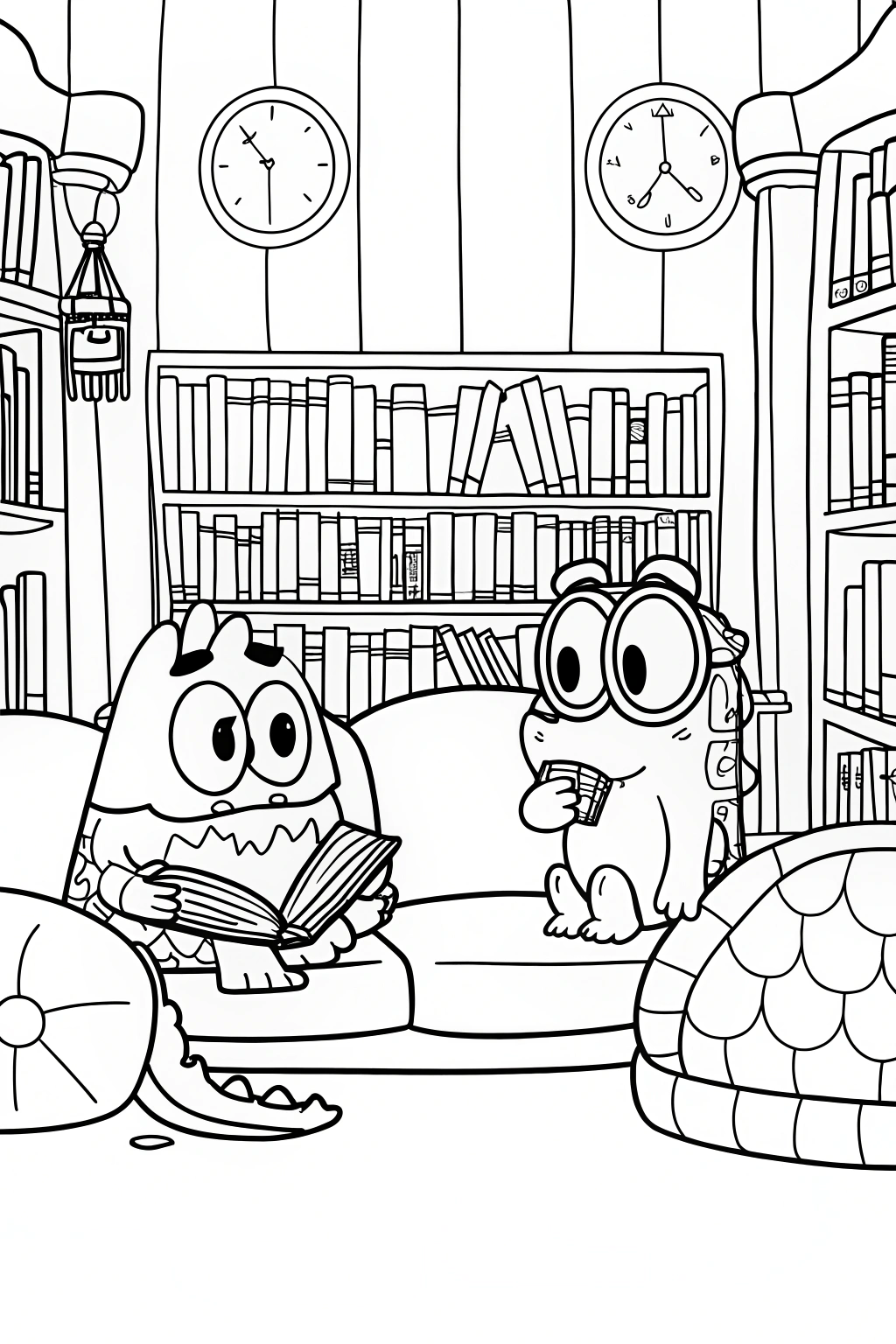 Bluey and Bingo’s Adventure in the Enchanted Library