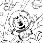 Mickey Mouse’s Galactic Adventure Coloring Page
