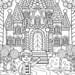 Blippi’s Amazing Adventure in a Candy Castle Coloring Page