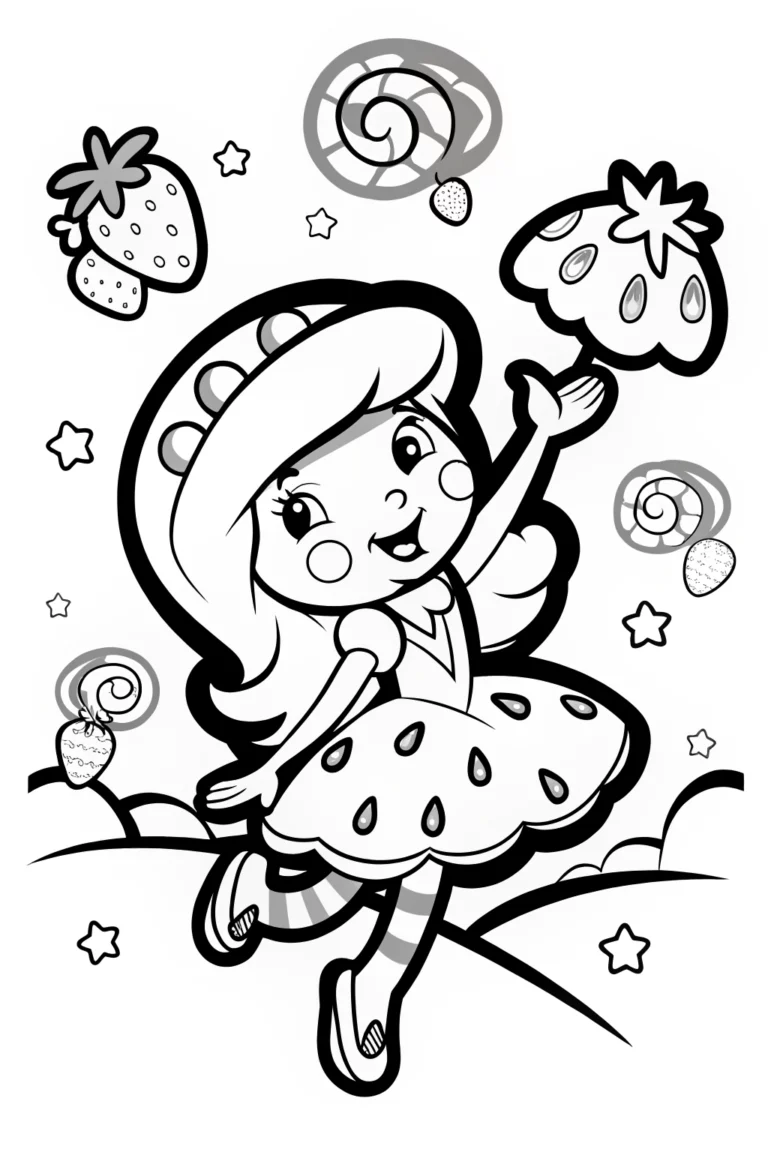 Strawberry Shortcake’s Berry Dream Dance Coloring Page coloring pages
