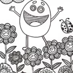 Jolly Jellybean Jumping Adventure Coloring Page