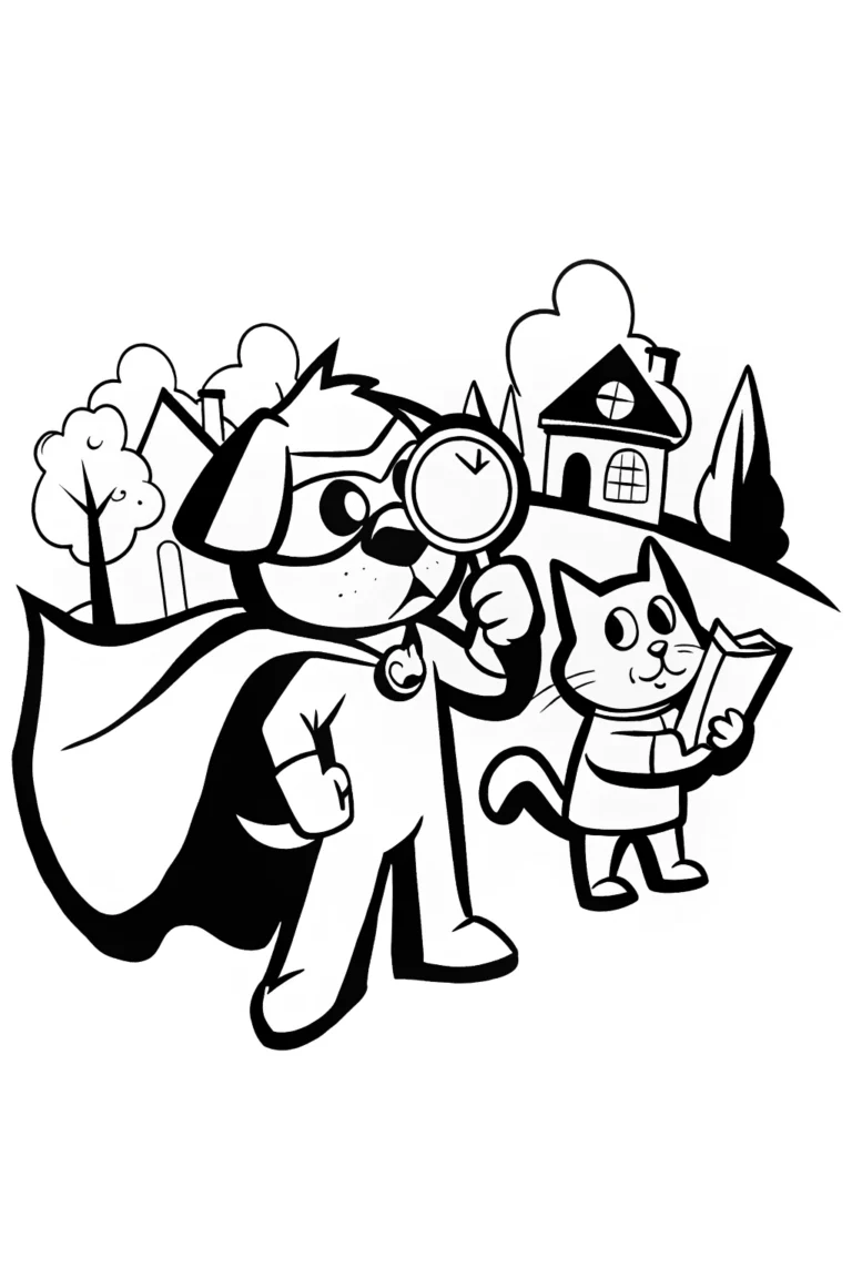 The Super Pet Detective Agency Coloring Page coloring pages