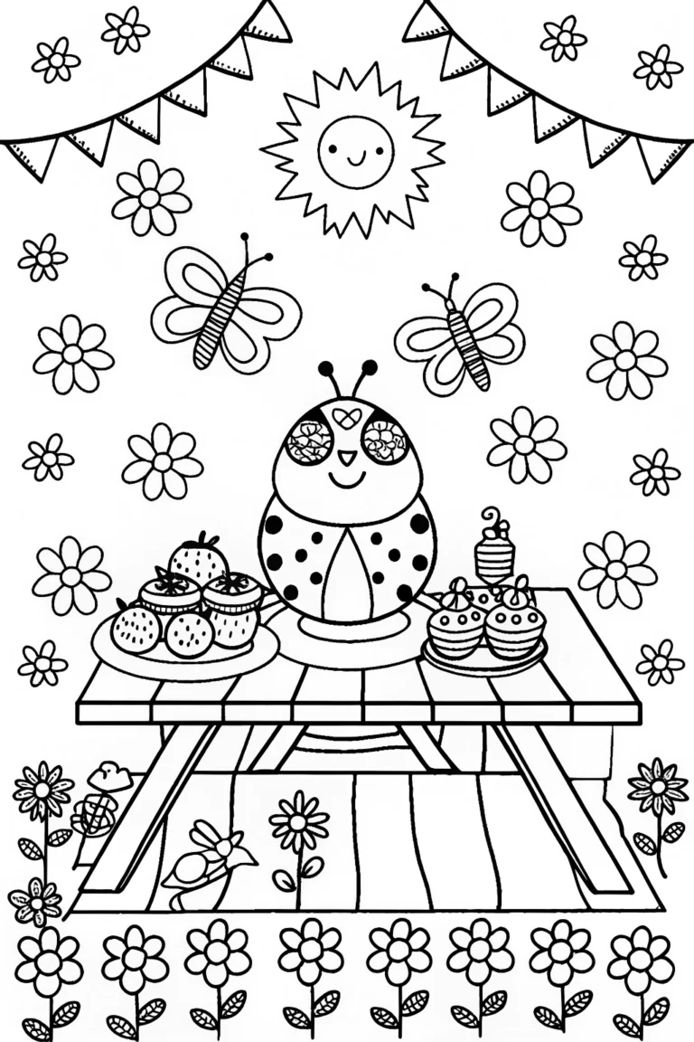 Summer Garden Gala Coloring Page coloring pages