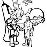 Avengers Time-Traveling Coloring Page