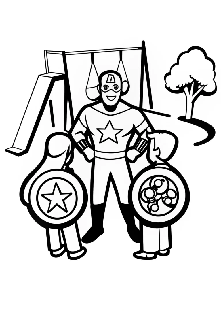 Captain America’s Shield of Friendship Coloring Page coloring pages