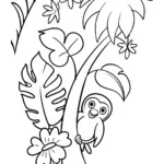 Creeper’s Jungle Adventure Coloring Page