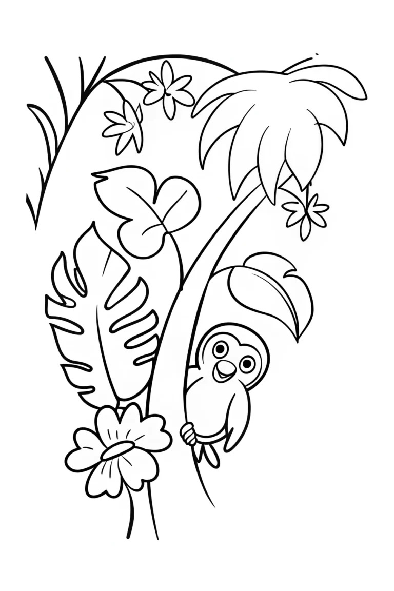 Creeper’s Jungle Adventure Coloring Page coloring pages