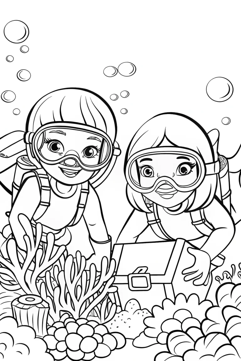 Bratz Dolls’ Underwater Adventure Coloring Page coloring pages