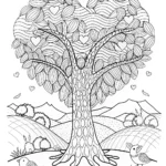 Heartful Connections Coloring Page