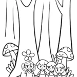 Bratz Dolls at the Enchanted Fashion Forest Coloring Page