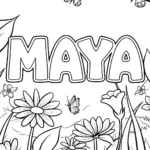 MAYA Garden Coloring Page