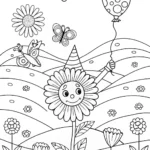 The Flower Festival of Friendship Coloring Page