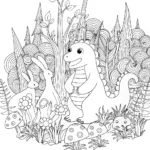 Godzilla’s Forest Adventure Coloring Page