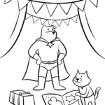 Superhero Pets Coloring Page