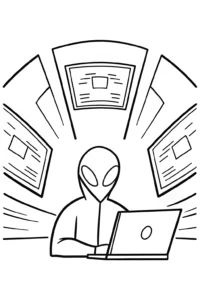 A coloring page of Miles Morales: Super Coder Showdown Coloring Page