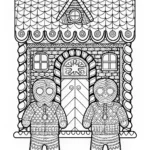 Gingerbread House Detective Agency Coloring Page