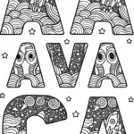 Galactic Adventures with Ava Coloring Page
