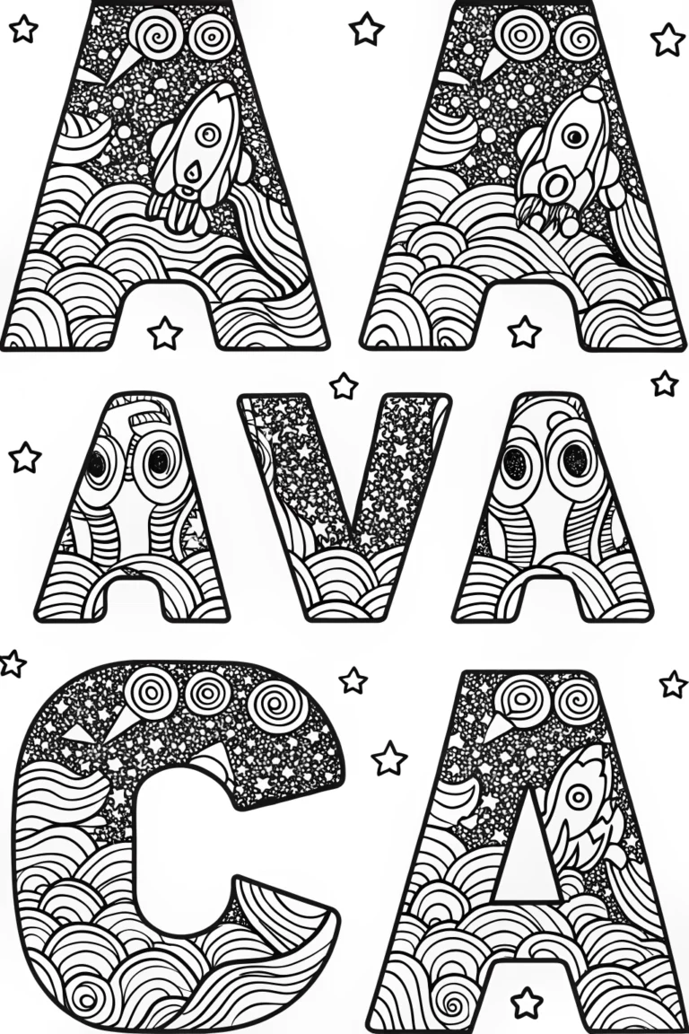 Galactic Adventures with Ava Coloring Page coloring pages