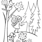 Fira the Fairy Feather Collector Coloring Page