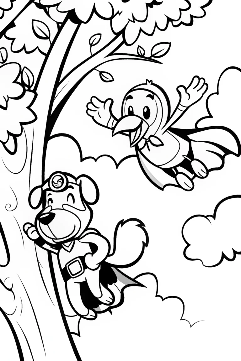 Super Hero Pet Rescue Squad Coloring Page coloring pages