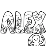 ALEX Underwater Adventure Coloring Page