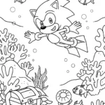 Sonic’s Underwater Adventure Coloring Page