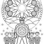 Captain America’s Shield of Hope Coloring Page