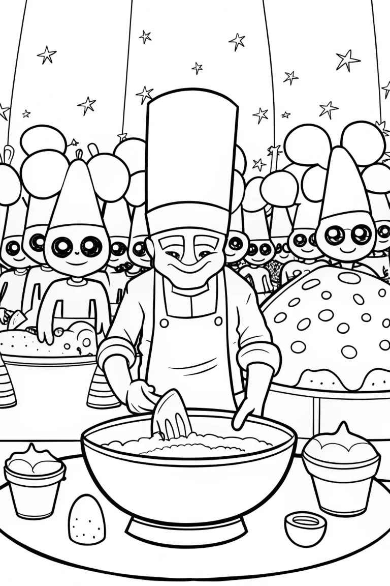 Buzz Lightyear’s Intergalactic Bake-Off Coloring Page coloring pages