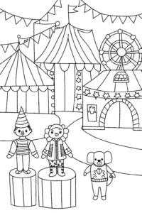 Rainbow High’s Magical Fashion Carnival Coloring Page