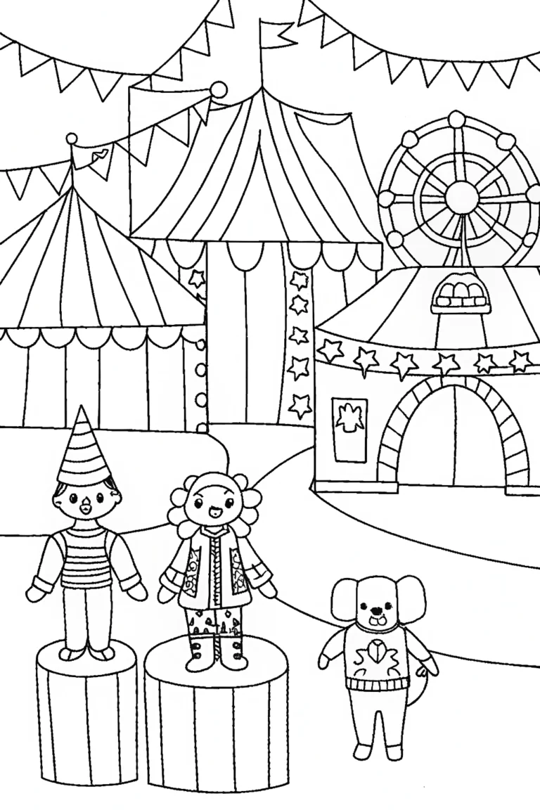 Rainbow High’s Magical Fashion Carnival Coloring Page coloring pages