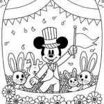 Mickey Mouse Magical Garden Parade Coloring Page