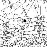 Mickey Mouse’s Magical Music Festival Coloring Page