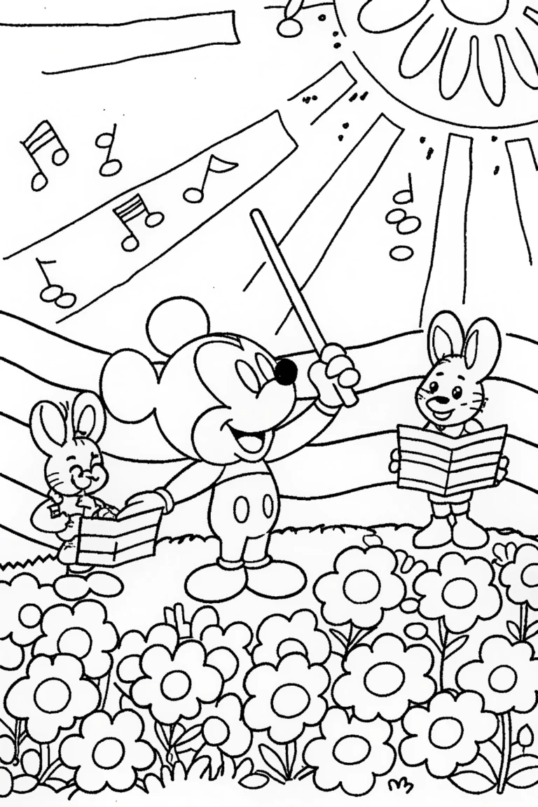 Mickey Mouse’s Magical Music Festival Coloring Page coloring pages