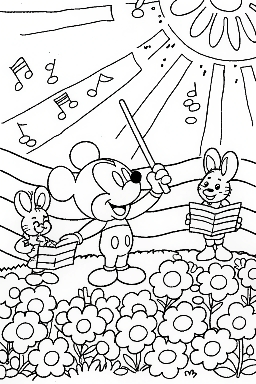 Mickey Mouse’s Magical Music Festival Coloring Page