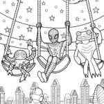 Miles Morales in the Tech Playground Coloring Page