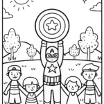 Captain America: Shield of Unity Coloring Page