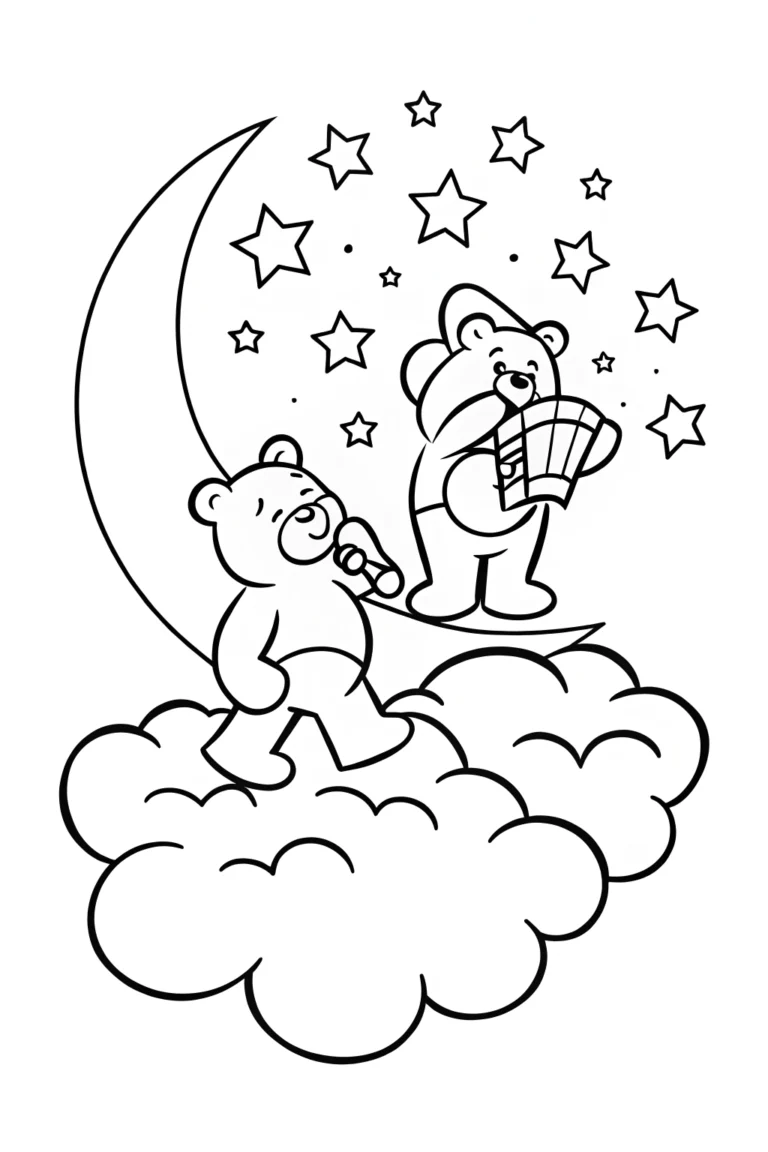 Care Bears Starry Night Symphony Coloring Page coloring pages