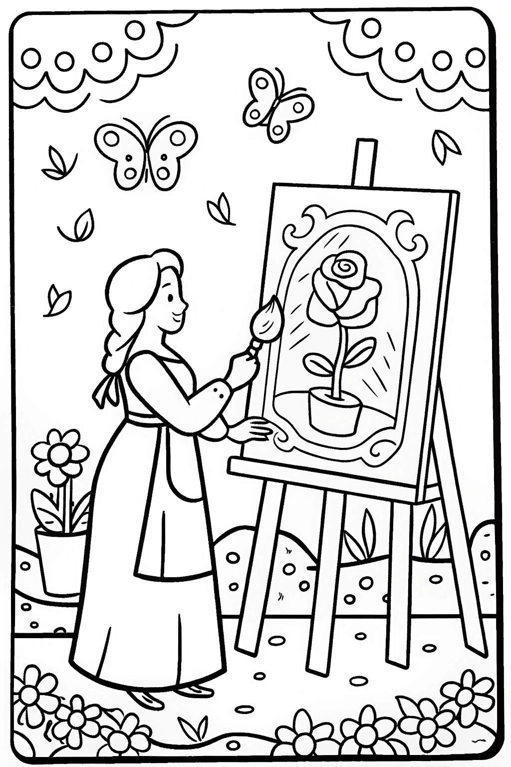 beauty and the beast coloring pages