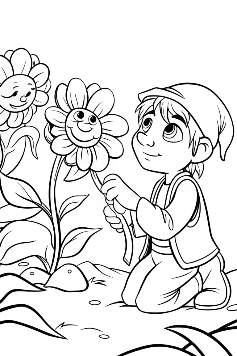 Bowser’s Garden Adventure Coloring Page coloring pages