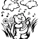Care Bear’s Enchanted Music Garden Coloring Page