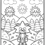 Sonic the Hedgehog Weather Wizards Coloring Page